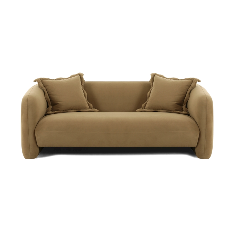 Pemberly Row Transitional Accent Performance Velvet Loveseat