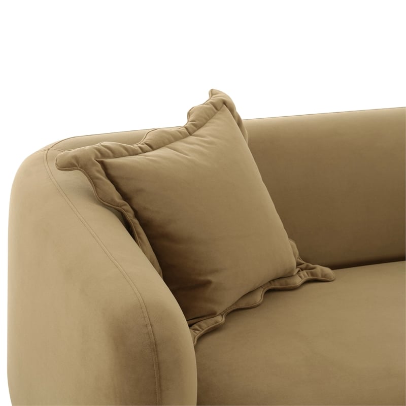 Pemberly Row Transitional Accent Performance Velvet Loveseat