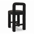 Pemberly Row Upholstered Fabric Contemporary Accent Black Boucle Counter Stool