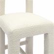 Pemberly Row Upholstered Fabric Contemporary Accent Cream Boucle Counter Stool