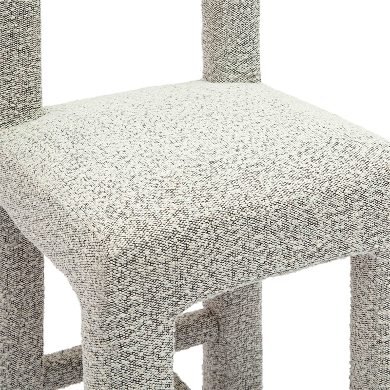 Pemberly Row Upholstered Fabric Contemporary Accent Gray Boucle Counter Stool