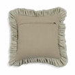 Pemberly Row Contemporary Accent Distressed Beige Velvet Pillow