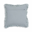 Pemberly Row Contemporary Accent Distressed Blue Velvet Pillow