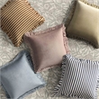Pemberly Row Contemporary Accent Distressed Blue Velvet Pillow