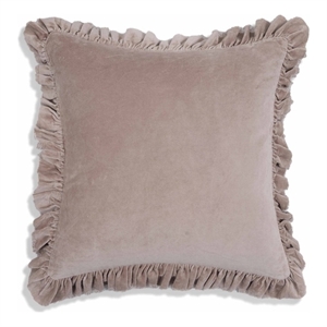 Pemberly Row Contemporary Accent Distressed Pink Velvet Pillow