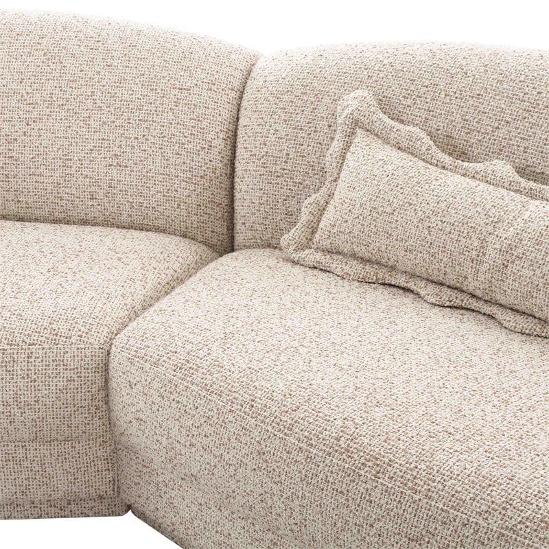 Pemberly Row Transitional Two-Tone Textured Boucle Large Sectional