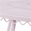 Pemberly Row Contemporary Pink Wrought Iron Outdoor Cafe Table
