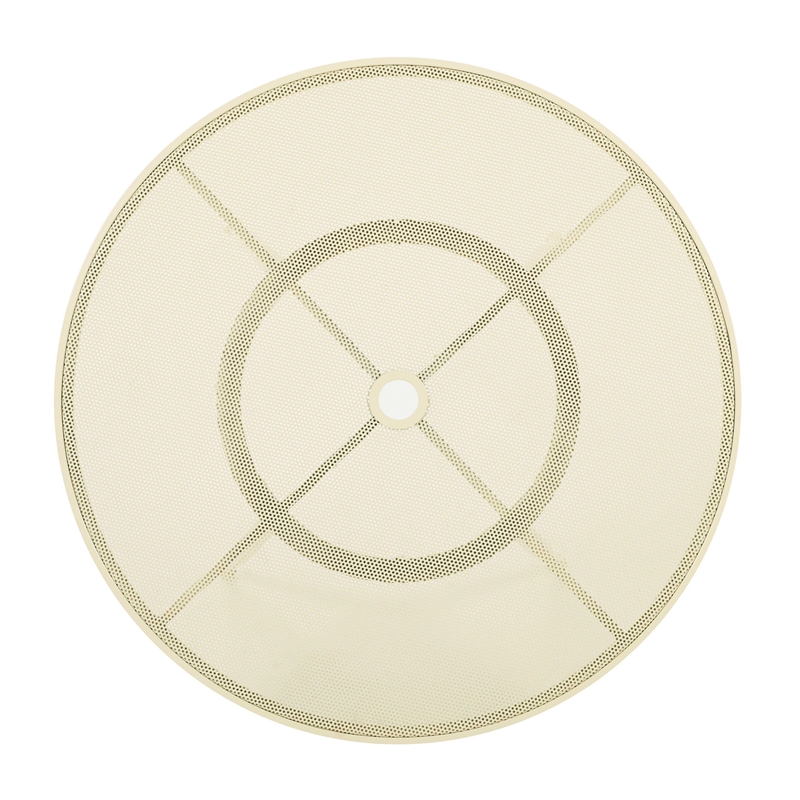 Pemberly Row Contemporary Cream Wrought Iron Outdoor Cafe Table