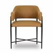 Pemberly Row Contemporary Accent Tan Vegan Leather Dining Chair