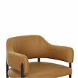 Pemberly Row Contemporary Accent Tan Vegan Leather Dining Chair