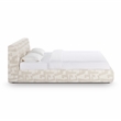 Pemberly Row Transitional Accent Cream Jacquard Pattern King Bed