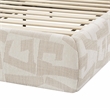 Pemberly Row Transitional Accent Cream Jacquard Pattern King Bed