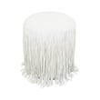 Pemberly Row Transitional Ivory Performance Vegan Leather Ottoman