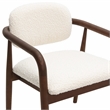Pemberly Row Contemporary Cream Performance Boucle Dining Chair