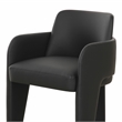 Pemberly Row Transitional Black Performance Vegan Leather Dining Chair