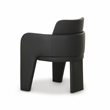 Pemberly Row Transitional Black Performance Vegan Leather Dining Chair