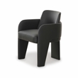 Pemberly Row Transitional Black Performance Vegan Leather Dining Chair