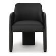Pemberly Row Transitional Black Performance Vegan Leather Dining Chair