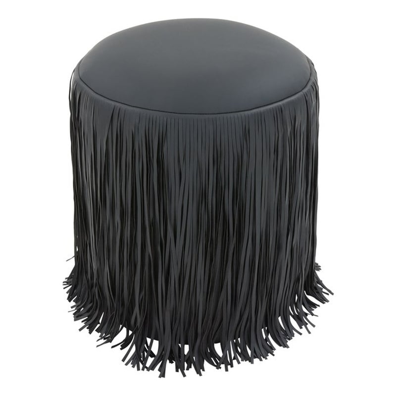 Pemberly Row Transitional Black Performance Vegan Leather Ottoman