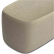 Pemberly Row Transitional Accent Taupe Finish Faux Mohair Bench