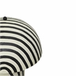 Pemberly Row Transitional Black Striped Papier Mache Floor Lamp