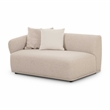 Pemberly Row Contemporary Cream Boucle Left Arm 2-Seater Loveseat