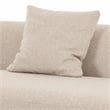 Pemberly Row Contemporary Accent Cream Boucle Armless 2-seater
