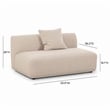 Pemberly Row Contemporary Accent Cream Boucle Armless 2-seater