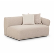 Pemberly Row Contemporary Cream Boucle Right Arm 2-Seater Loveseat