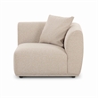 Pemberly Row Upholstered Contemporary Accent Cream Boucle Corner Chair