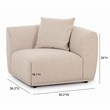 Pemberly Row Upholstered Contemporary Accent Cream Boucle Corner Chair
