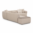 Pemberly Row Contemporary Cream Boucle 4-Piece Left Chaise Sectional