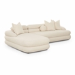Pemberly Row Contemporary Cream Boucle Modular LAF Sectional