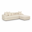 Pemberly Row Contemporary Cream Boucle Modular RAF Sectional