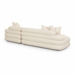Pemberly Row Contemporary Cream Boucle Modular RAF Sectional