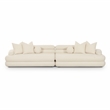 Pemberly Row Upholstered Contemporary Accent Cream Boucle Modular Sofa