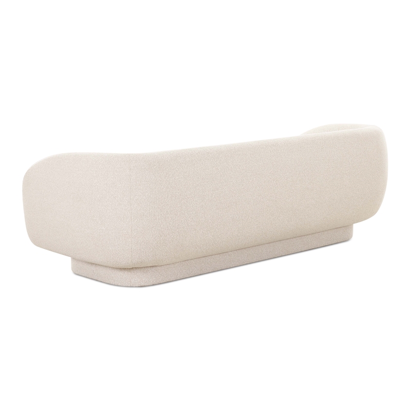 Pemberly Row Upholstered Contemporary Accent Cream Boucle Sofa