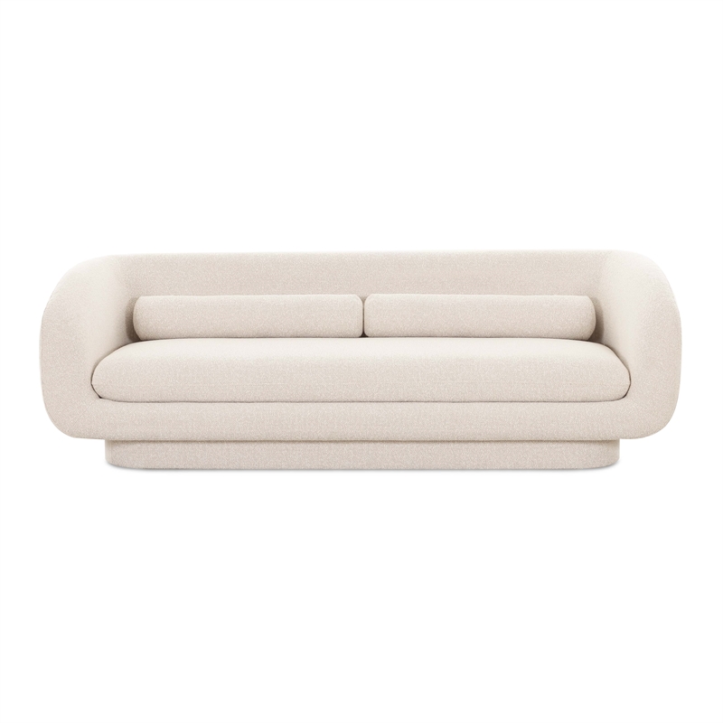 Pemberly Row Upholstered Contemporary Accent Cream Boucle Sofa