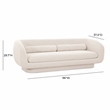 Pemberly Row Upholstered Contemporary Accent Cream Boucle Sofa