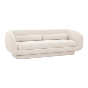 Pemberly Row Upholstered Contemporary Accent Cream Boucle Sofa