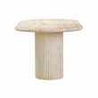 Pemberly Row Contemporary Travertine Pattern Indoor/Outdoor Dining Table