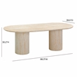 Pemberly Row Contemporary Travertine Pattern Indoor/Outdoor Dining Table