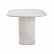 Pemberly Row White Marble Pattern Indoor/Outdoor Dining Table