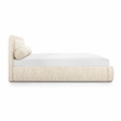 Pemberly Row Contemporary Cream Heavy Knubby Boucle King Bed