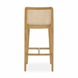Pemberly Row Contemporary Performance Tweed and Rattan Counter Stool