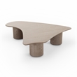 Pemberly Row Contemporary Washed Ash Organic Low Coffee Table