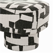 Pemberly Row Contemporary Accent Black and White Jacquard Bench