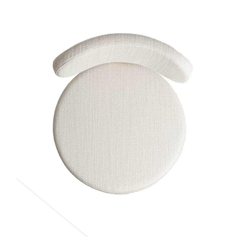 Pemberly Row Cream Textured Performance Fabric Adjustable Stool