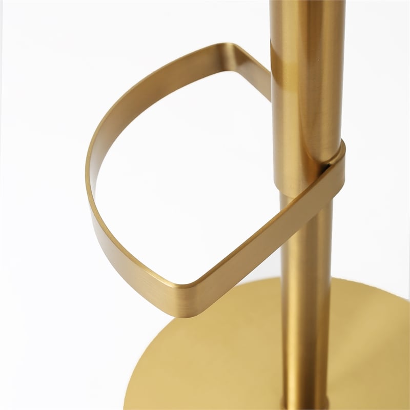 Pemberly Row Cream Textured Performance Fabric Adjustable Stool