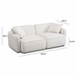 Pemberly Row White Sand Performance Corduroy Velvet Modular Loveseat